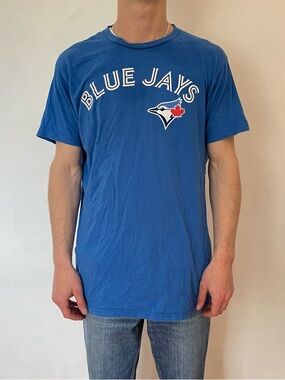 LG Blue Jays Graphic Tee - Blue with Red Accent